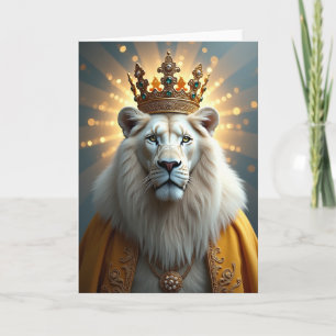 Verjaardagskaart met Gekroonde Kat Kaart