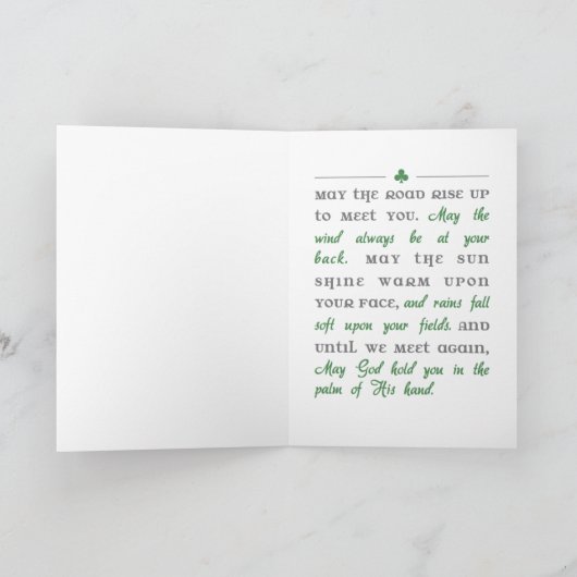 Verjaardagskaart met gelukige St. Patrick-dag voor Kaart (Binnen)