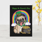 Verjaardagskaart met geluksvarken voor St. Patrick Kaart (Gele Bloem)