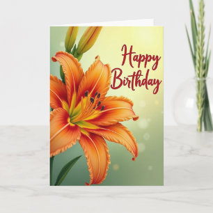 Verjaardagskaart met gerimpelde bloem kaart