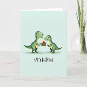 Verjaardagskaart met geschenk voor hagedis kaart