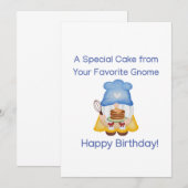 Verjaardagskaart met Gnoom Kaart (Voorkant / Achterkant)