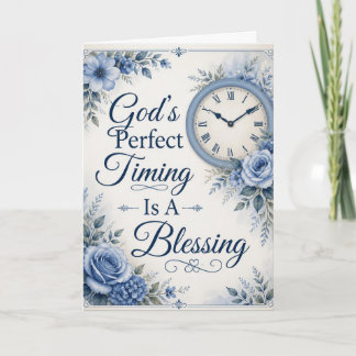 Verjaardagskaart met 'God's Perfect Timing' Kaart