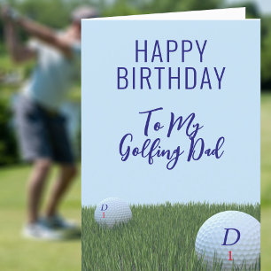 Verjaardagskaart met golf thema voor golfers kaart