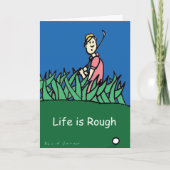 Verjaardagskaart met golfer illustratie kaart (Voorkant)