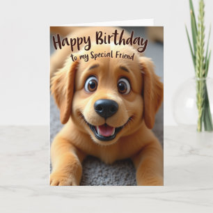 Verjaardagskaart met Gouden Pup Kaart
