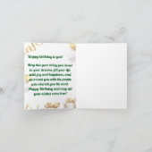 Verjaardagskaart met goudkleurige ballonnen, cadea (Binnen)