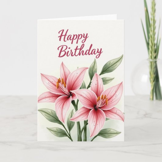 Verjaardagskaart met Gradiënt Bloem Kaart (Voorkant)