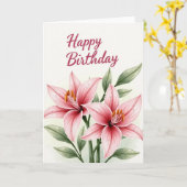Verjaardagskaart met Gradiënt Bloem Kaart (Gele Bloem)