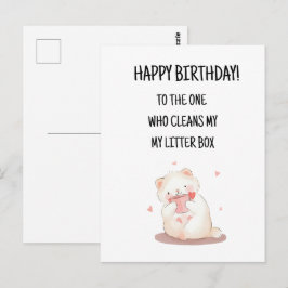 Verjaardagskaart met grappige en lieve kat briefkaart