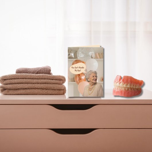 Verjaardagskaart met grappige vouw voor ouderen kaart