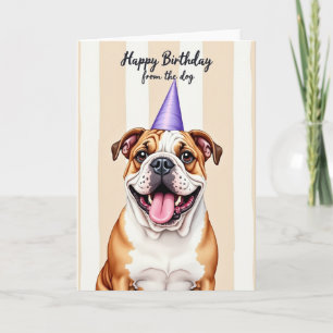 Verjaardagskaart met grijnzende hond kaart