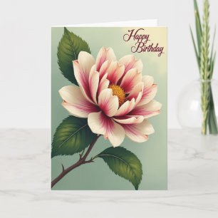 Verjaardagskaart met grote bloem kaart