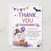Verjaardagskaart met Halloween bedankje (Voorkant)