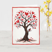 Verjaardagskaart met Hartboom Kaart (Gele Bloem)