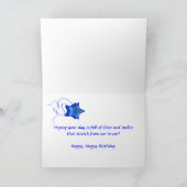 Verjaardagskaart met heldere sterren kaart (Binnen)