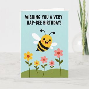Verjaardagskaart met insect kaart