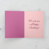 Verjaardagskaart met Japanse poppen en kersenbloes Kaart (Binnen)