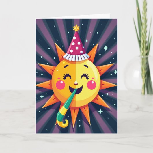 Verjaardagskaart met Jubilant Orb Kaart (Voorkant)