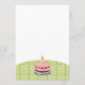 Verjaardagskaart met kat, cake en kaars kaart (Achterkant)