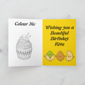 Verjaardagskaart met kleurplaat voor geliefde kaart (Binnen)