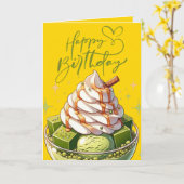 Verjaardagskaart met kleurplaat voor geliefde kaart (Gele Bloem)