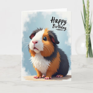 Verjaardagskaart met knuffelig harig wezen kaart
