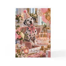 Verjaardagskaart met leuk dottie hondje
