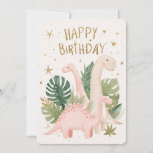 Verjaardagskaart met leuke dinosaurus feestdagenkaart