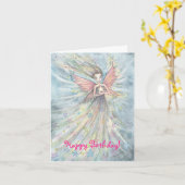 Verjaardagskaart met lieve fee kaart (Gele Bloem)