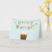 Verjaardagskaart met lint kaart (Gele Bloem)