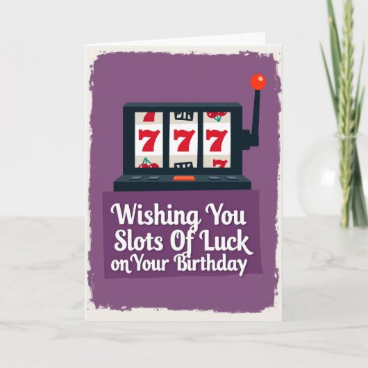 Verjaardagskaart met Lucky Seven Kaart (Voorkant)