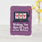 Verjaardagskaart met Lucky Seven Kaart (Gele Bloem)