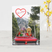 Verjaardagskaart met malle honden kaart (Gele Bloem)