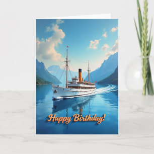 Verjaardagskaart met meer schip kaart