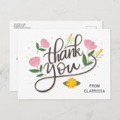 Verjaardagskaart met modern script briefkaart (Voorkant / Achterkant)