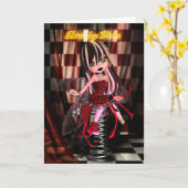 Verjaardagskaart met Moonies Gothic Fairy Kaart (Gele Bloem)