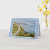 Verjaardagskaart met naam aan zee personaliseren kaart (Gele Bloem)