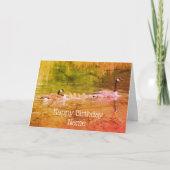 Verjaardagskaart met natuurkunst van een Canadese  Kaart (Voorkant)