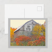 VERJAARDAGSKAART MET OUD SCHUUR EN TEKST Postkaart (Voorkant / Achterkant)