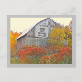 VERJAARDAGSKAART MET OUD SCHUUR EN TEKST Postkaart (Voorkant)