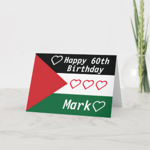 Verjaardagskaart met Palestijnse vlag Feestdagen Kaart