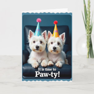 Verjaardagskaart met Party Dog-ontwerp Kaart