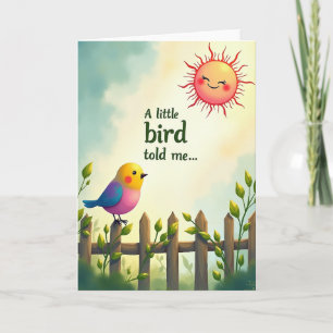Verjaardagskaart met pastorale vogel kaart