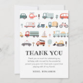 Verjaardagskaart met platte tekst voor vervoer bed bedankkaart (Voorkant)