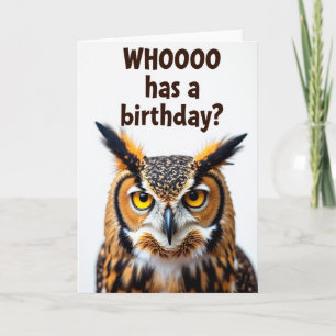 Verjaardagskaart met portret van een wijs vogeltje kaart