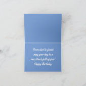 Verjaardagskaart met raceauto muis kaart (Binnen)