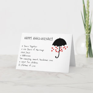 Verjaardagskaart met regen van liefde kaart