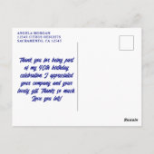 Verjaardagskaart met regenboog alcoholinkt bedankt briefkaart (Achterkant)