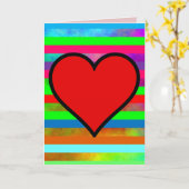 VERJAARDAGSKAART MET REGENBOOGHART KAART (Gele Bloem)